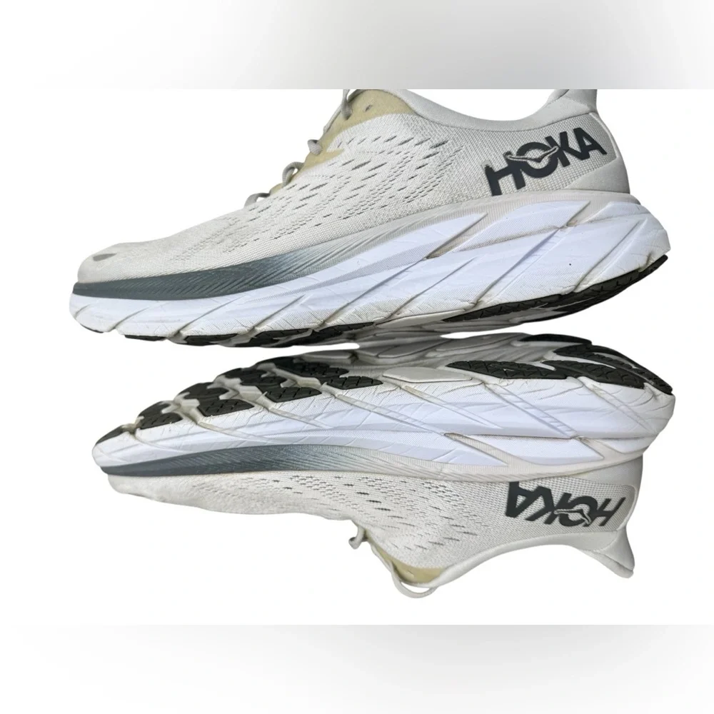 Hoka Gray and White Athletic Shoes - Picture 7 of 8